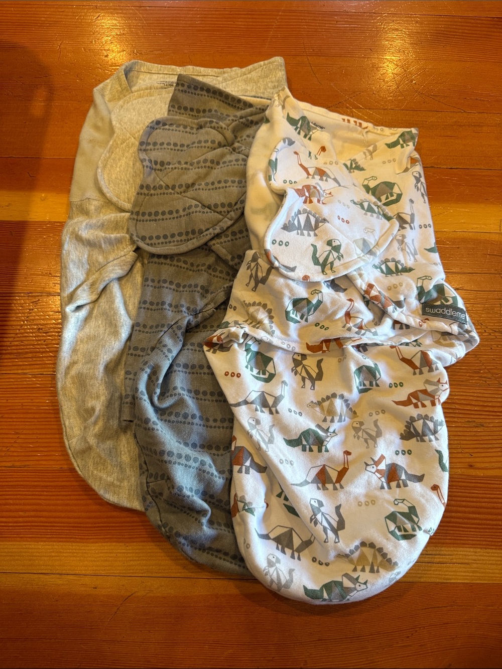 SwaddleMe Baby Sleep Sacks in Gray and Blue Dot